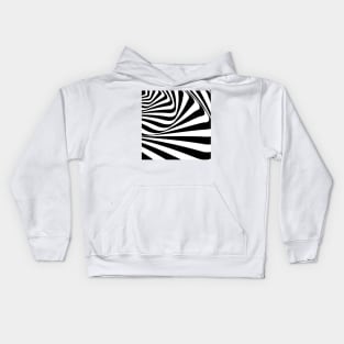 Abstract Art Strips black white Kids Hoodie